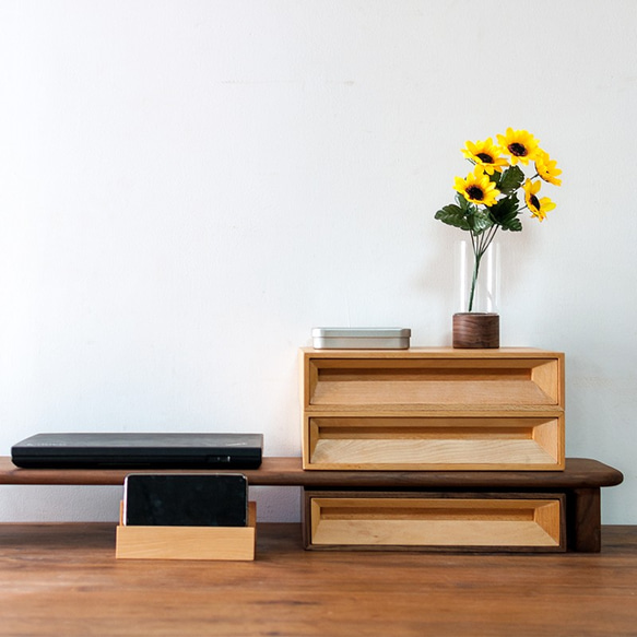 ♡ 高級家具 オーク×ウォールナット イライラボックス 小引出 小物入れ♡ ♡ 高級家具 オーク×ウォールナット イライラボックス 小引出