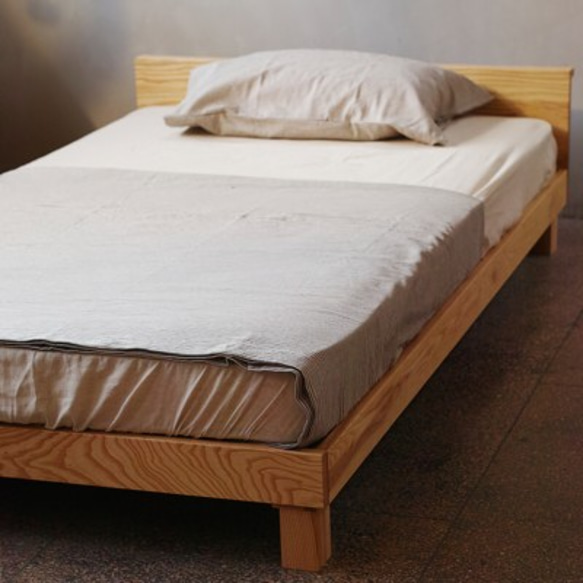 オーダーメイド 職人手作り ベッド すのこベッド 木製フレーム おうち時間 インテリア 寝具 家具 木製 無垢材 LR 2枚目の画像
