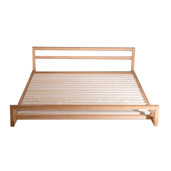 オーダーメイド 職人手作り ベッド すのこベッド 木製フレーム おうち時間 インテリア 寝具 木工 家具 無垢材 LR 1枚目の画像