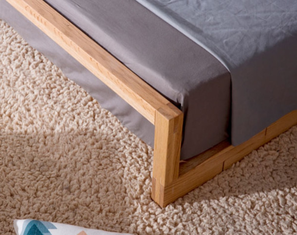 オーダーメイド 職人手作り ベッド すのこベッド 木製フレーム おうち時間 インテリア 寝具 木工 家具 無垢材 LR 3枚目の画像