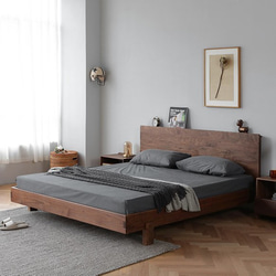 オーダーメイド 職人手作り ベッド すのこベッド 天然木 無垢材 家具 寝具 インテリア おうち時間 木製 木工 LR 1枚目の画像