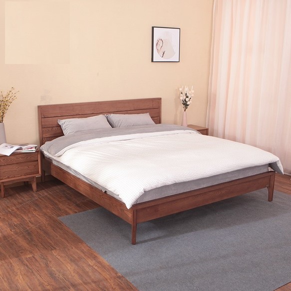 オーダーメイド 職人手作り ベッド そのこベッド 天然木 無垢材 寝具 おうち時間 木目 手作り 木工 エコ LR 1枚目の画像