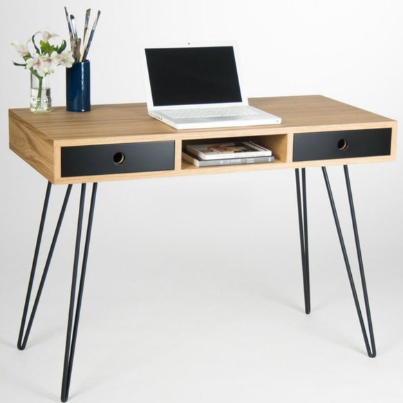 オーダーメイド 職人手作り デスク アイアンウッド 男前家具 テーブル パソコンデスク おうち時間 無垢材 天然木 LR 100,000円