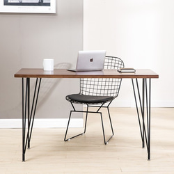 Black iron & Old oak work desk X アイアン家具 インダストリアル家具