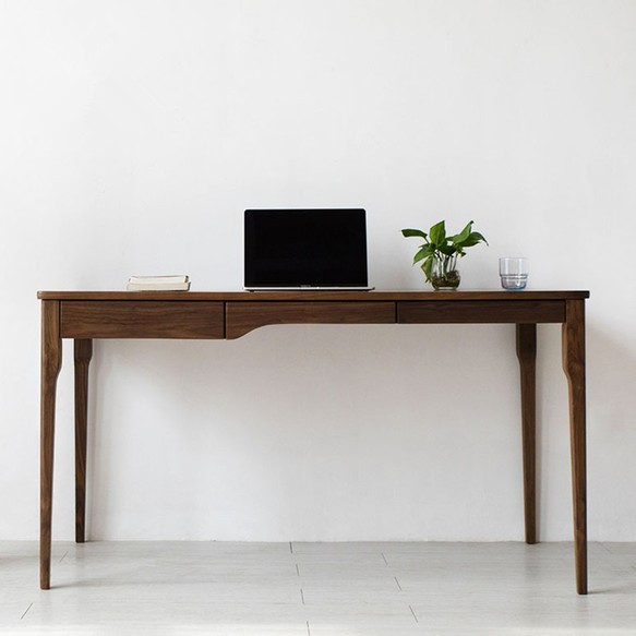オーダーメイド 職人手作り デスク テーブル パソコンデスク 机 収納 天然木 木目 木工 無垢材 おうち時間 LR