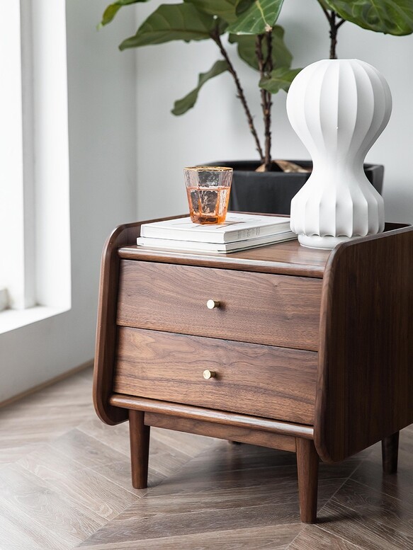 オーダーメイド 職人手作り ベッドサイドテーブル プリンター台 おうち時間 天然木 家具 テレワーク 無垢材 木工 LR