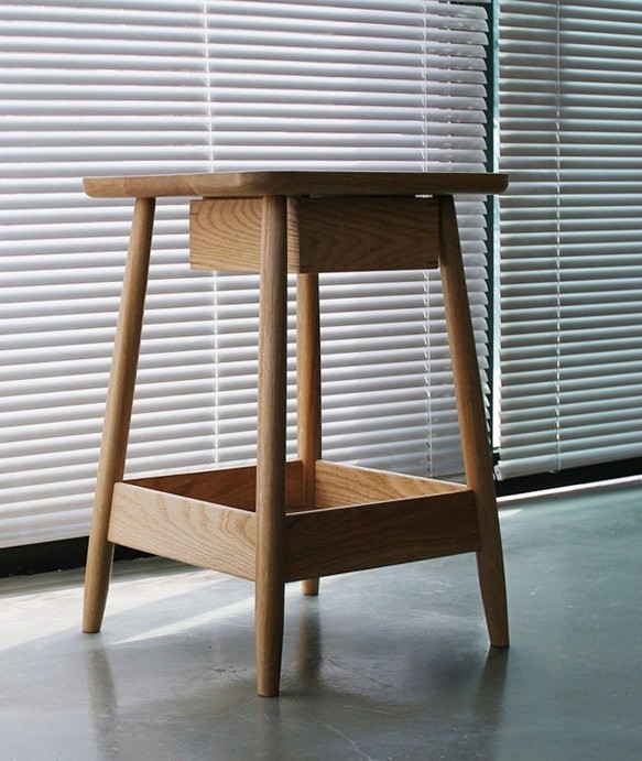 オーダーメイド 職人手作り プリンター台 サイドテーブル 天然木 木目 収納 テレワーク 天然木 無垢材 エコ LR