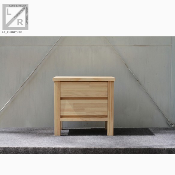 オーダーメイド 職人手作り ベットサイドテーブル プリンター台 天然木 無垢材 木目 収納家具 テレワーク エコ LR