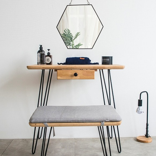 スリムデスク ウッド調 北欧調 机 アイアンつまみ ドレッサー リビングデスク スリムデスク ウッド調 北欧調 机 アイアンつまみ ドレッサー リビング