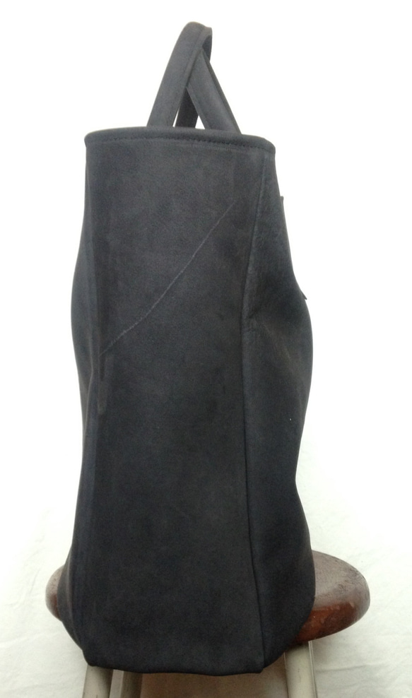 訂單生產轉載磨砂皮1970年的黑色CARRYALL回手提袋 第2張的照片