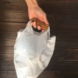免費送貨牛皮Harako手柄蓋環保袋便利袋 第1張的照片