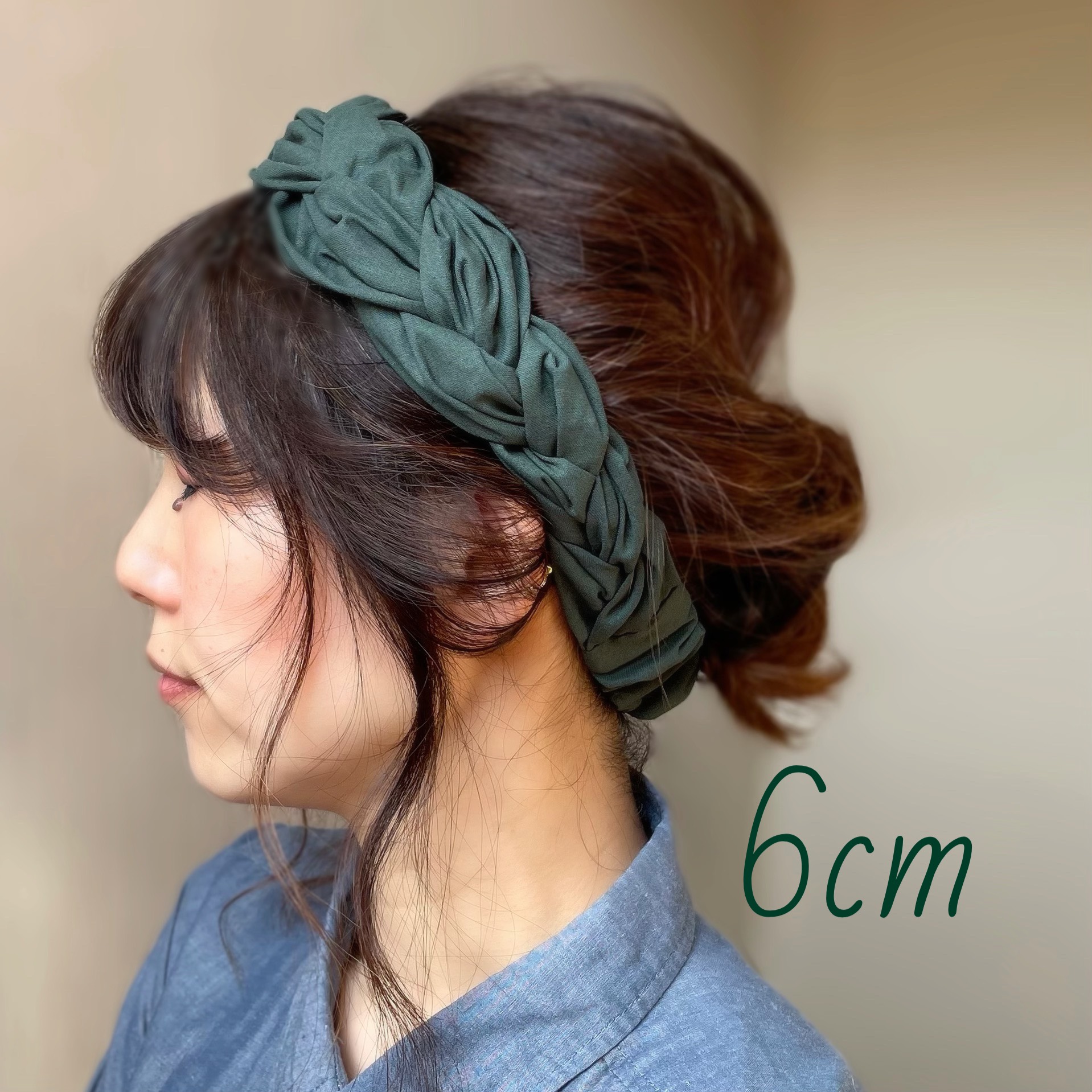 アーミーグリーン 7wayアレンジヘアターバン　リボン　ヘアバンド 7wayアレンジヘアターバン　リボン　ヘアバンド アーミーグリーン