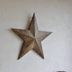 [再次上架] 14cm木製穀倉星木製物體星 第2張的照片