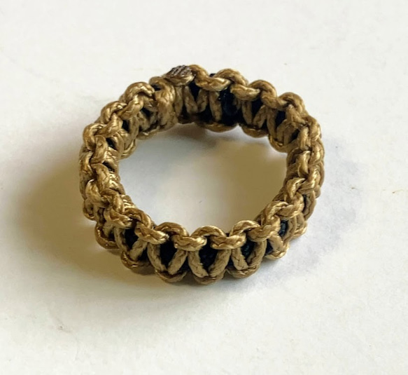 パラコード　指輪　paracord ring BK 1枚目の画像