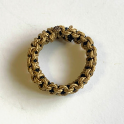 パラコード　指輪　paracord ring BK 2枚目の画像