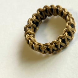 パラコード　指輪　paracord ring BK 3枚目の画像