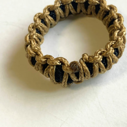 パラコード　指輪　paracord ring BK 6枚目の画像