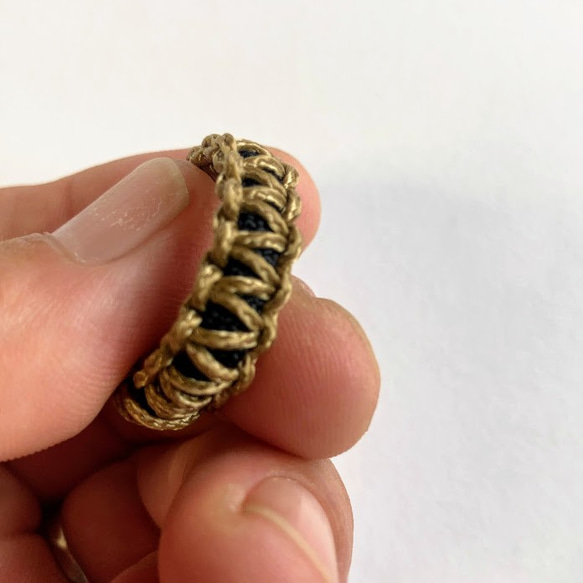 パラコード　指輪　paracord ring BK 7枚目の画像