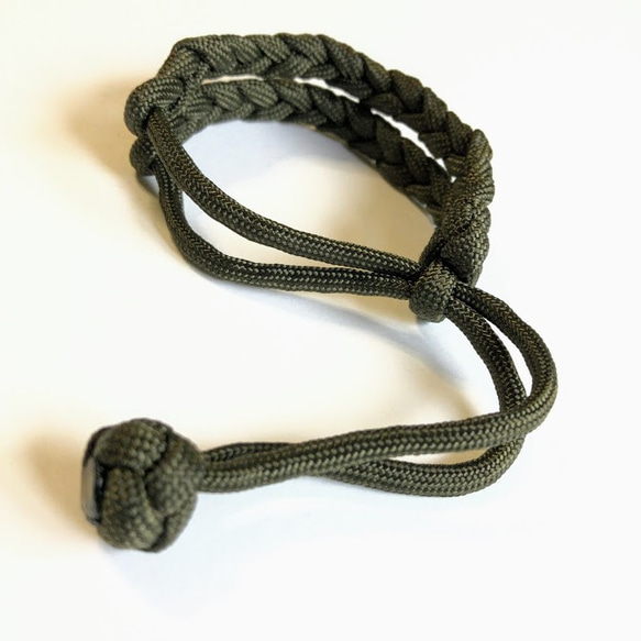 パラコードブレスレット Double Rastaclat OD 4枚目の画像