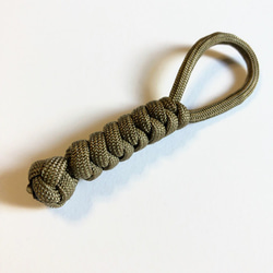 パラコードキーホルダー　 Snake Knot TAN 2枚目の画像