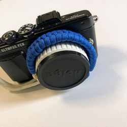 カメラストラップ　パラコード　Paracord Fishtail Camera Wrist Strap　BW 8枚目の画像