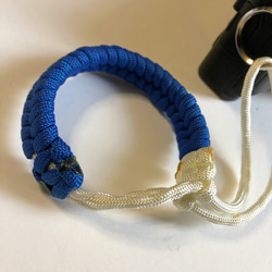 カメラストラップ　パラコード　Paracord Fishtail Camera Wrist Strap　BW 9枚目の画像