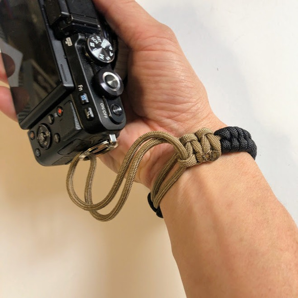 カメラストラップ　パラコード　Paracord Fishtail Camera Wrist Strap　BT 5枚目の画像