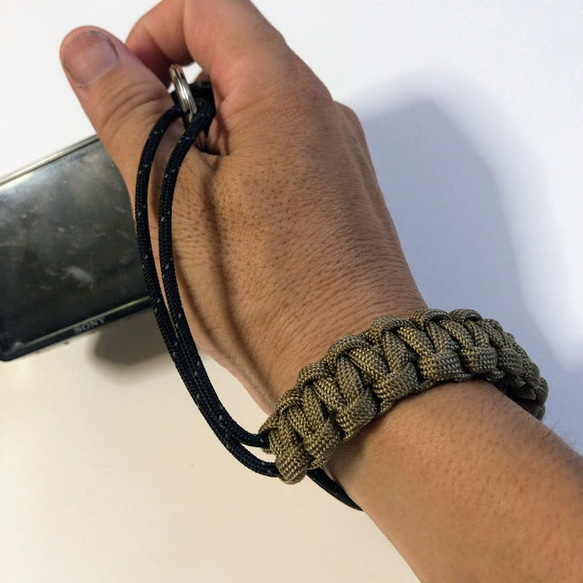 カメラストラップ　パラコード Camera Wrist Strap コブラBK 6枚目の画像