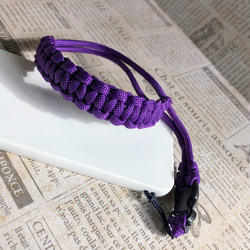 携帯・スマホ　ハンドストラップ　紫 2枚目の画像