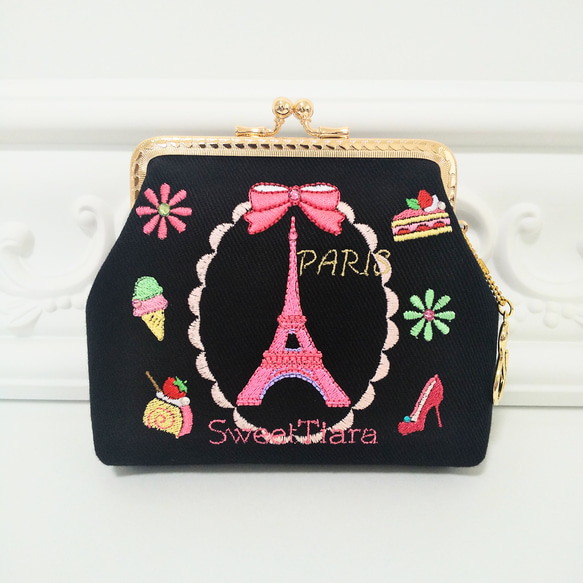 旅気分2025❋がま口❋刺繍 〜パリに恋して〜❋大人可愛いがま口