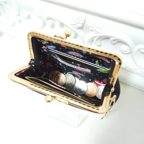 「がま口 村門」 がま口ポーチ ROPE CHAIN付き がま口村門