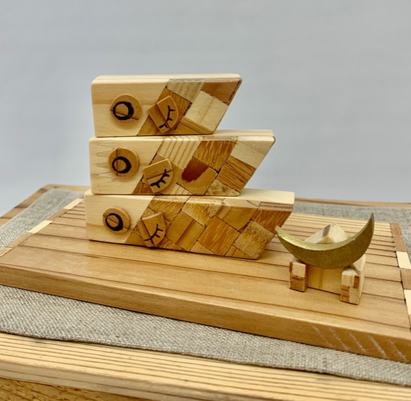 鯉のぼり寄木細工＊端午の節句　五月飾り＊大人の室礼　 1枚目の画像