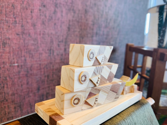 鯉のぼり寄木細工＊端午の節句　五月飾り＊大人の室礼　 4枚目の画像