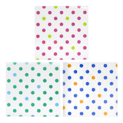 グラシン紙 水玉柄３色セット 折り紙サイズ 150×150㎜ ラッピング ペーパークラフト コラージュに 4枚目の画像