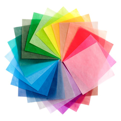 【10枚×2個組】単色バラ売り＊24色カラーグラシンペーパー 150×150㎜透ける折り紙サイズ 3枚目の画像