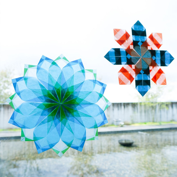 【10枚×2個組】単色バラ売り＊24色カラーグラシンペーパー 150×150㎜透ける折り紙サイズ 7枚目の画像