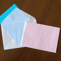 国産グラシン紙封筒サンプルセット〈各2枚10枚入〉透けるポチ袋 A5 ハガキサイズ 洋形2号 名刺サイズ バッグ 白無地 8枚目の画像