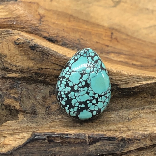 5,3ct, Black Spider Web Kingman Turquoise, キングマン ルース K-033