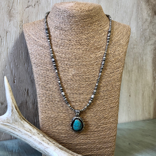 シルバーペンダントトップ ロイストンターコイズ CNK-25 インディアン