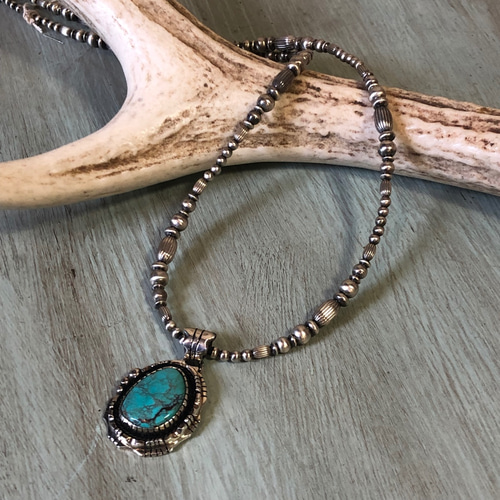 シルバーペンダントトップ ロイストンターコイズ CNK-25 インディアン