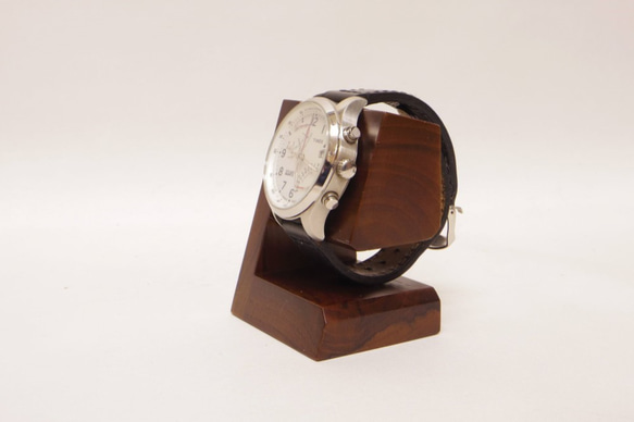 木製腕時計スタンド モデル4　”レスト＆ディスプレイ”　チークウッド　ナチュラル仕上げ 5枚目の画像