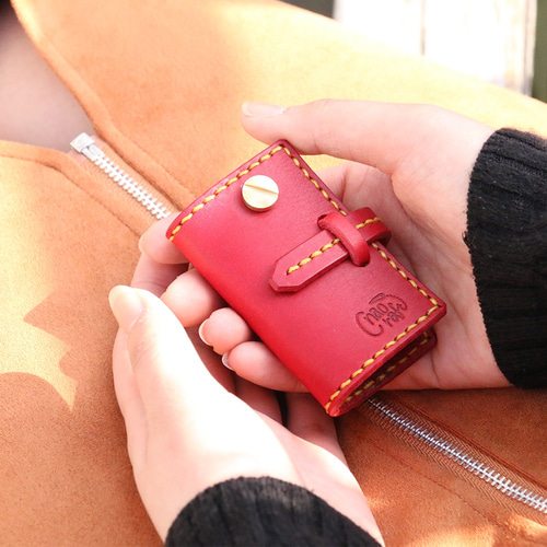 キーケース　オーダーメイド　新品未使用　開封済み　ヘビ革　購入価格の半額以下 名入れ】キーケース コインケース キーケース付き小銭入れ