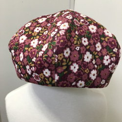 小花柄のベレー帽48cm 3枚目の画像