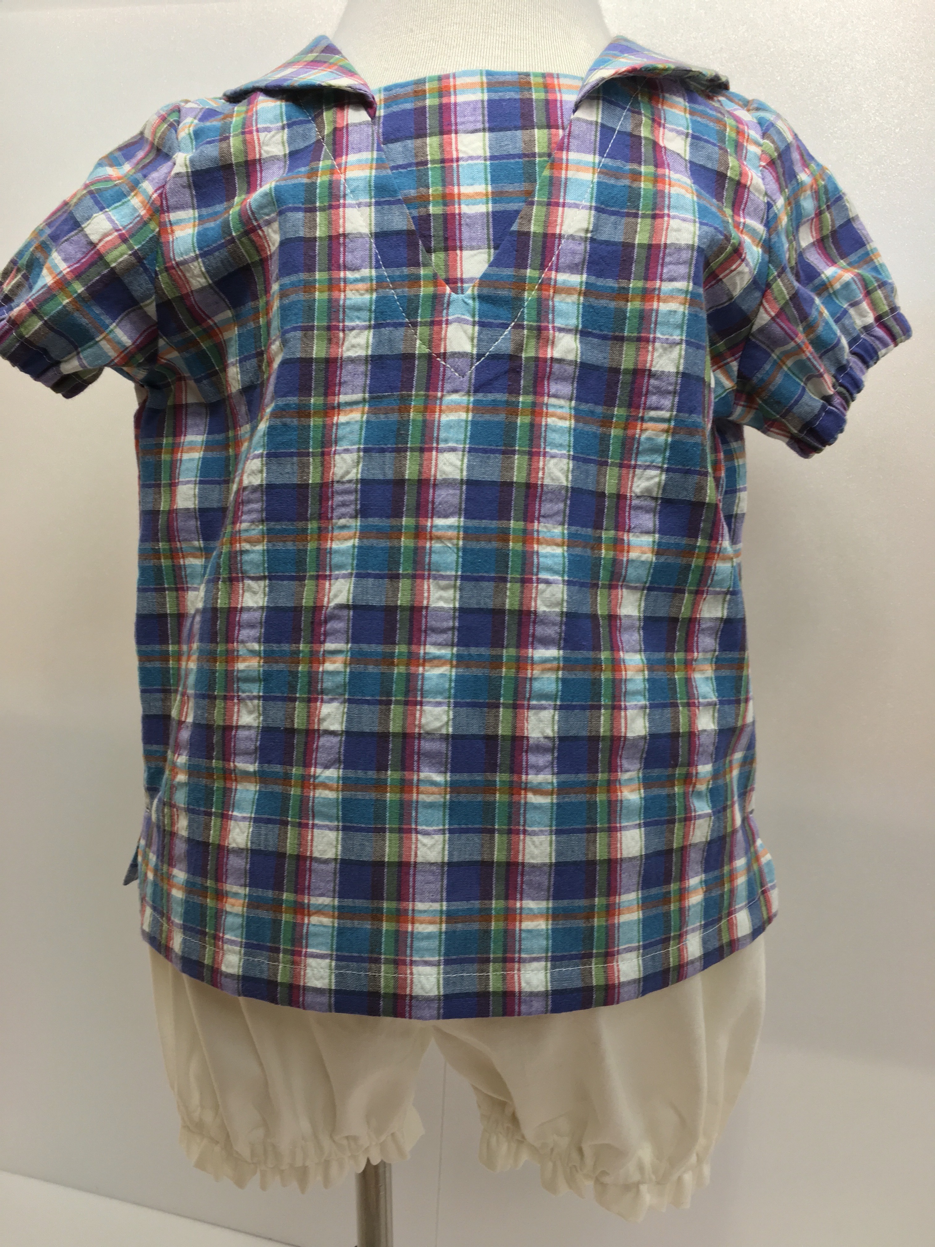 セーラーシャツとぷっくりパンツのセットアップです90