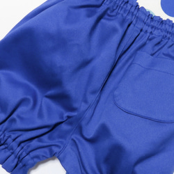ブルーの大きめドット柄 3wayジャンパースカート＆パンツ（ベビー 80） 5枚目の画像