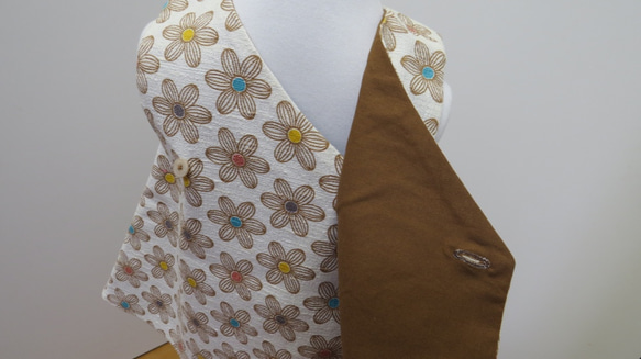 レトロな花柄 4wayジャンパースカート（ベビー 80） 4枚目の画像