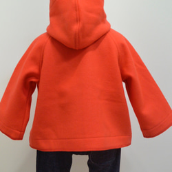 赤のラグランスリーブコート（ベビー 80） 3枚目の画像