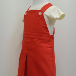 真っ赤なジャンパースカート（ベビー 90） 1枚目の画像