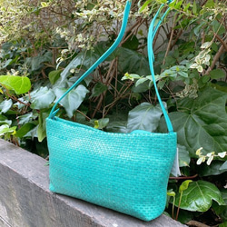 23SS 極美品 オルセット ラフィアフウ メッシュ ショルダーバッグ レザー shuna-shuna_sn2-b0jp4800