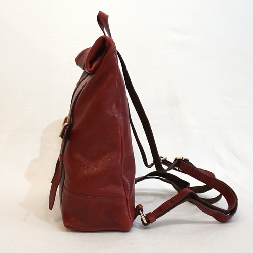 【牛革】　カラフルロールトップリュック　<4色展開>　軽い　ユニセックス　リュック M9242